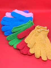 Exfoliating gloves